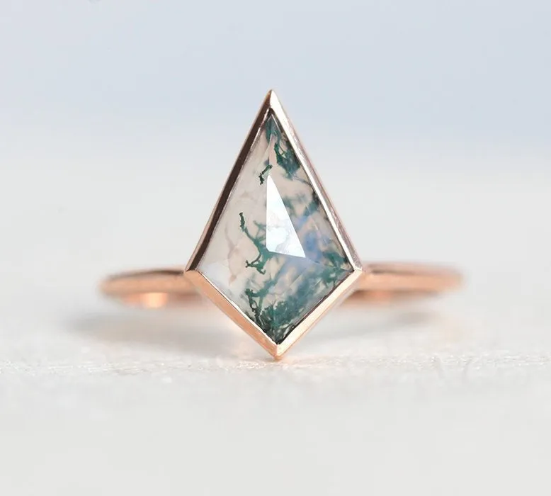 Lydia Kite Moss Agate Ring Set vy 8