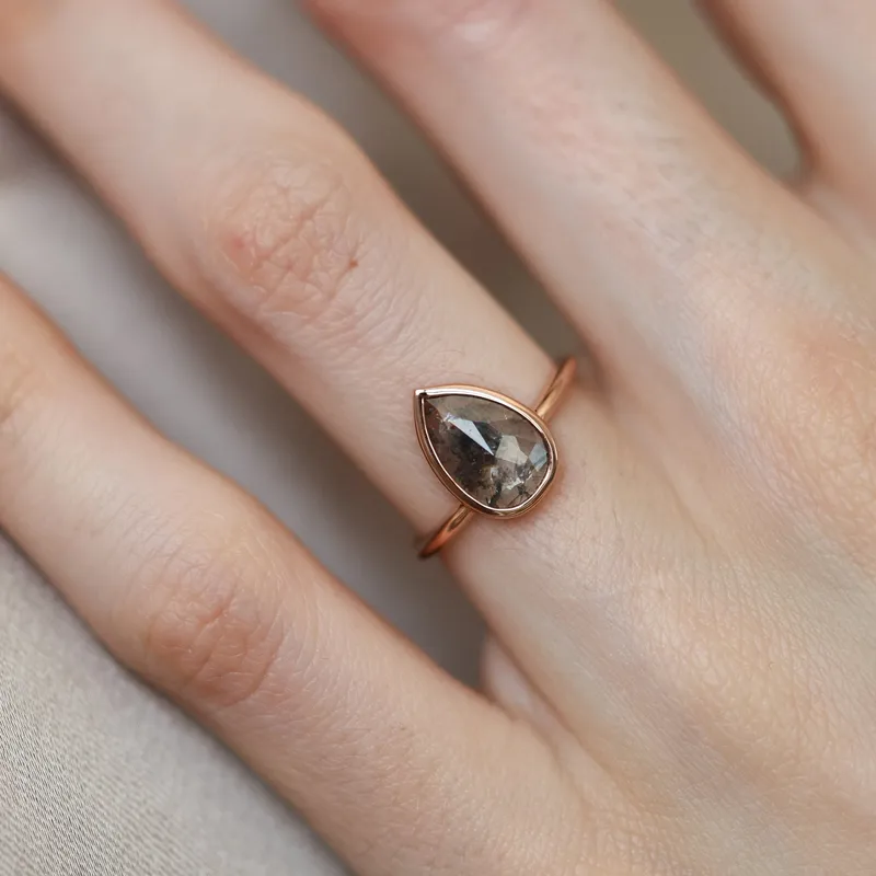 Mabel Salt & Pepper Diamond Ring view 4
