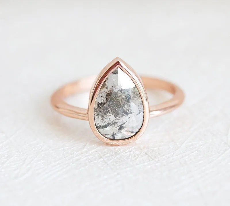 Mabel Salt & Pepper Diamond Ring view 6