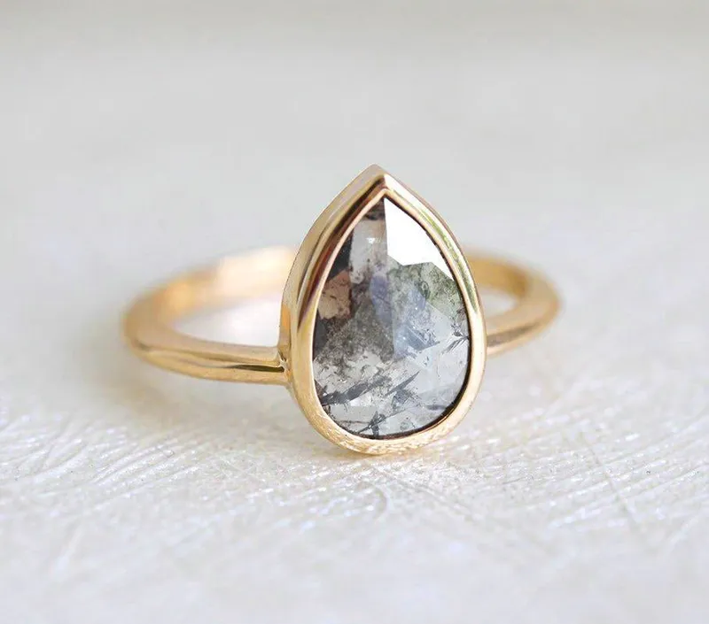 Mabel Salt & Pepper Diamond Ring view 7