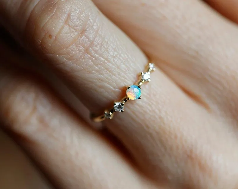 MADDY OPAL AND DIAMOND RING vy 3