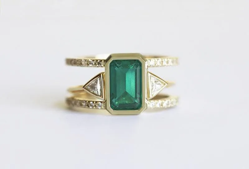 MAJESTY EMERALD RING SET vy 2