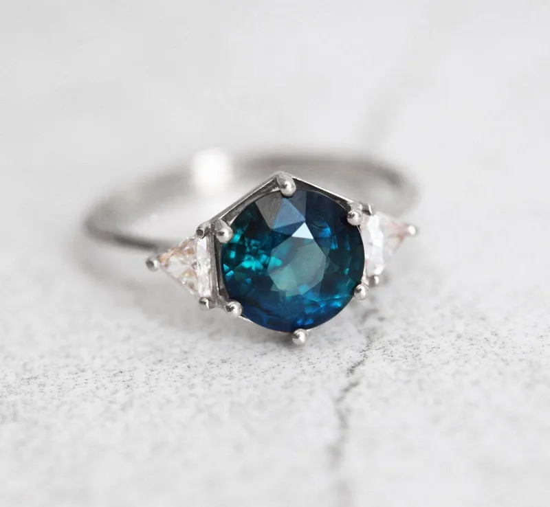 Marlow Sapphire Diamond Ring view 10