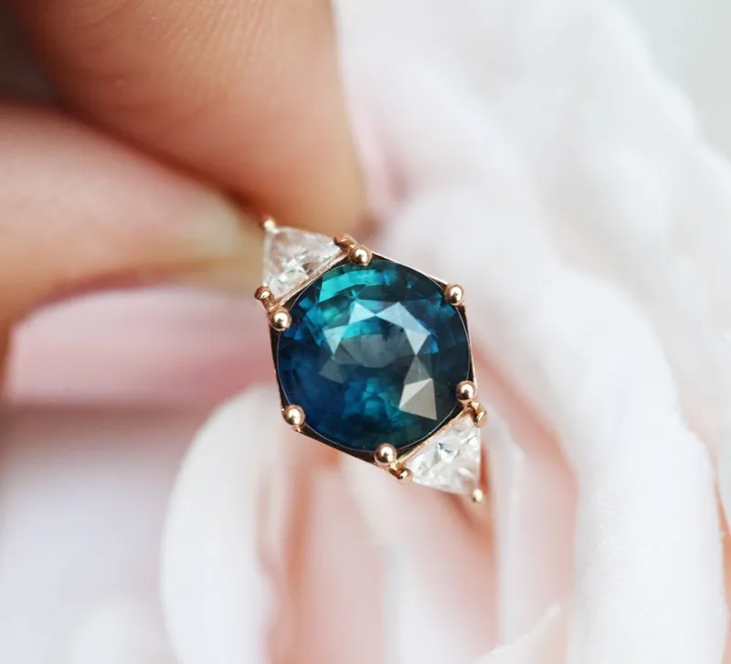 Marlow Sapphire Diamond Ring view 4