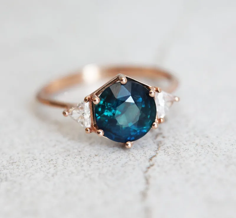Marlow Sapphire Diamond Ring view 5