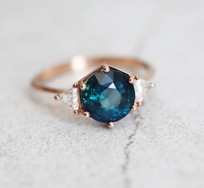 Marlow Sapphire Diamond Ring view 6