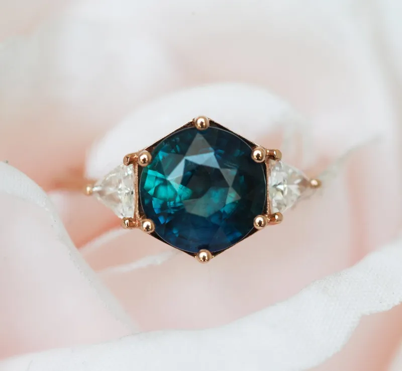 Marlow Sapphire Diamond Ring view 7