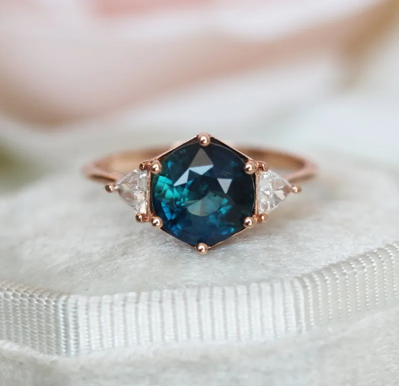 Marlow Sapphire Diamond Ring view 8