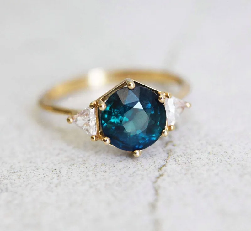 Marlow Sapphire Diamond Ring view 9