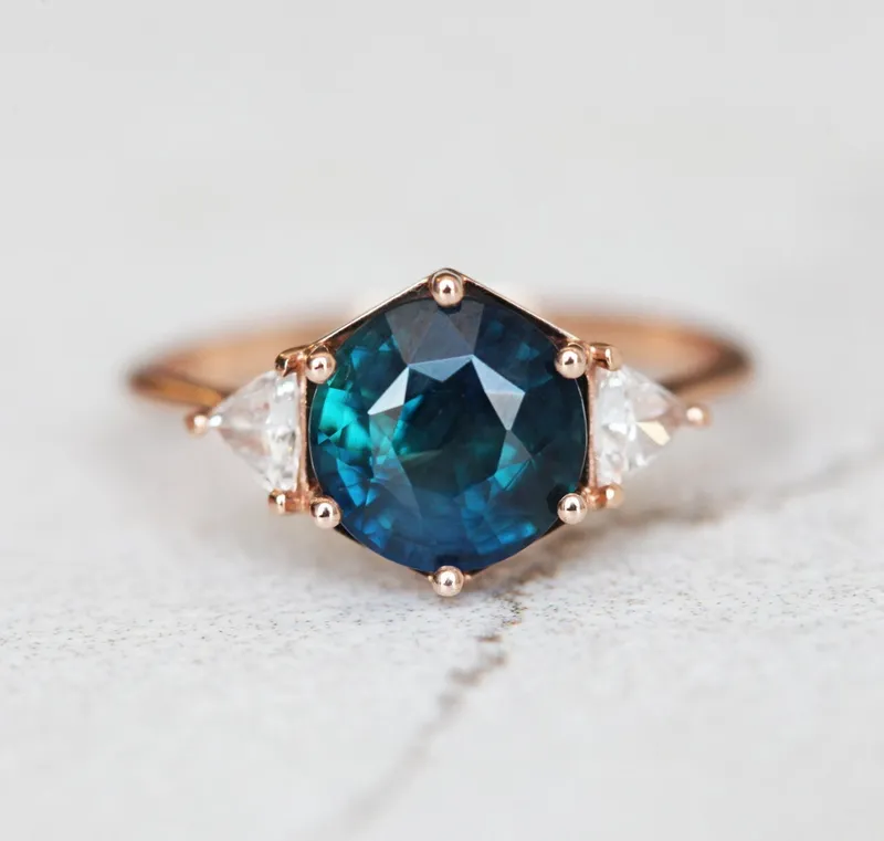 Marlow Sapphire Diamond Ring sapphire round cut engagement ring