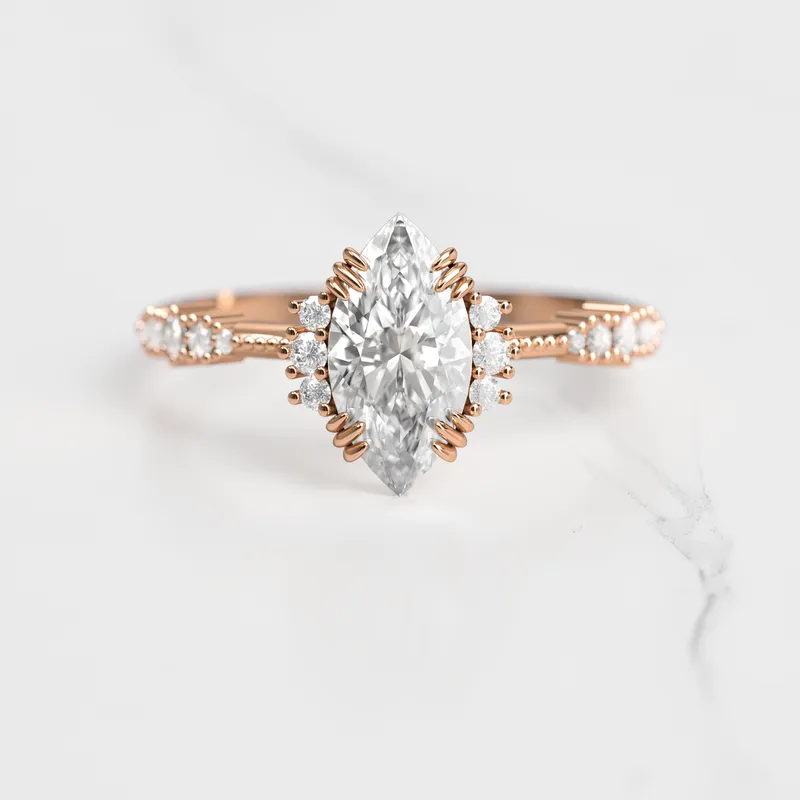 MARQUISE CLUSTER DIAMOND RING vy 2