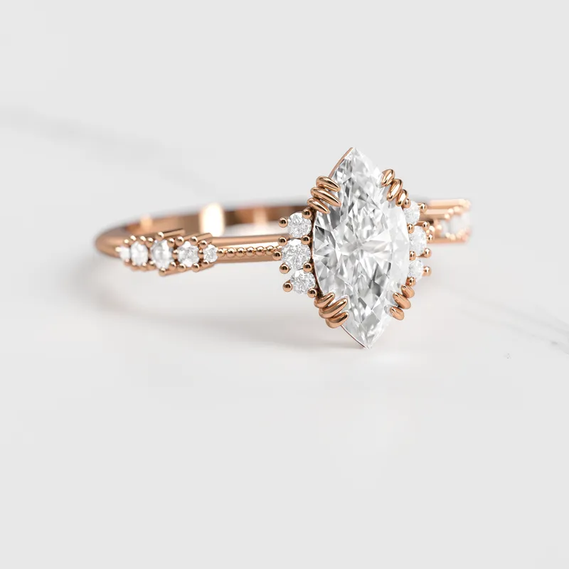 MARQUISE CLUSTER DIAMOND RING vy 5