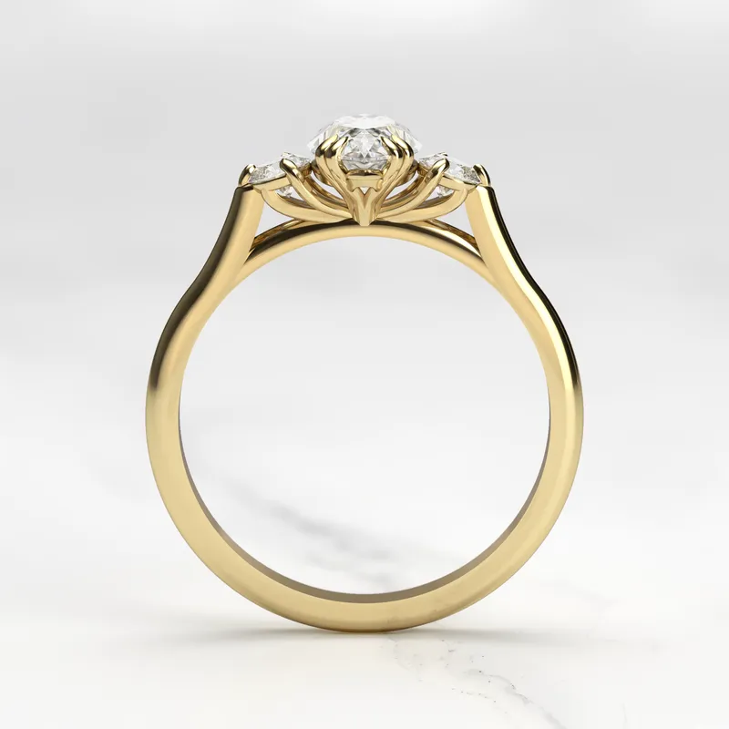 Marquise Diamond Ring With Accent Stones view 7