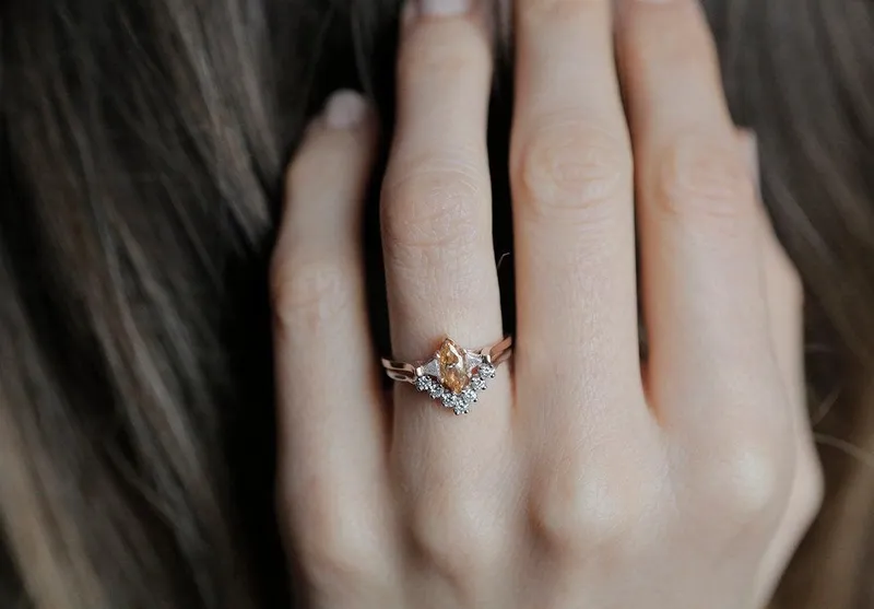 MARQUISE ENGAGEMENT RING, MARQUISE DIAMOND RING view 3