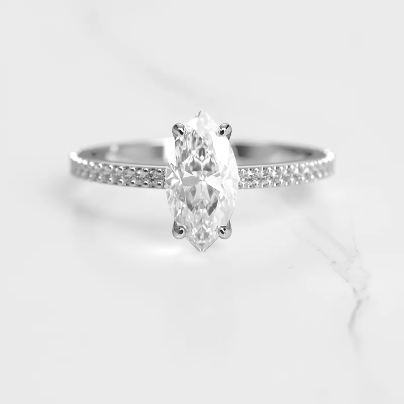 Marquise Full Pave Diamond Ring vy 3