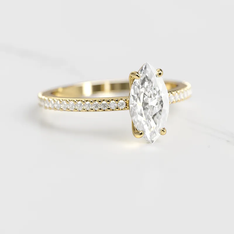 Marquise Full Pave Diamond Ring vy 4