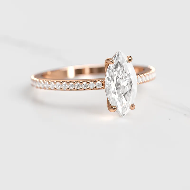 Marquise Full Pave Diamond Ring vy 5