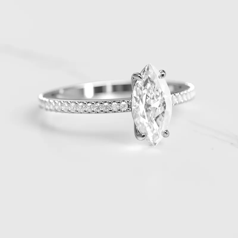 Marquise Full Pave Diamond Ring vy 6