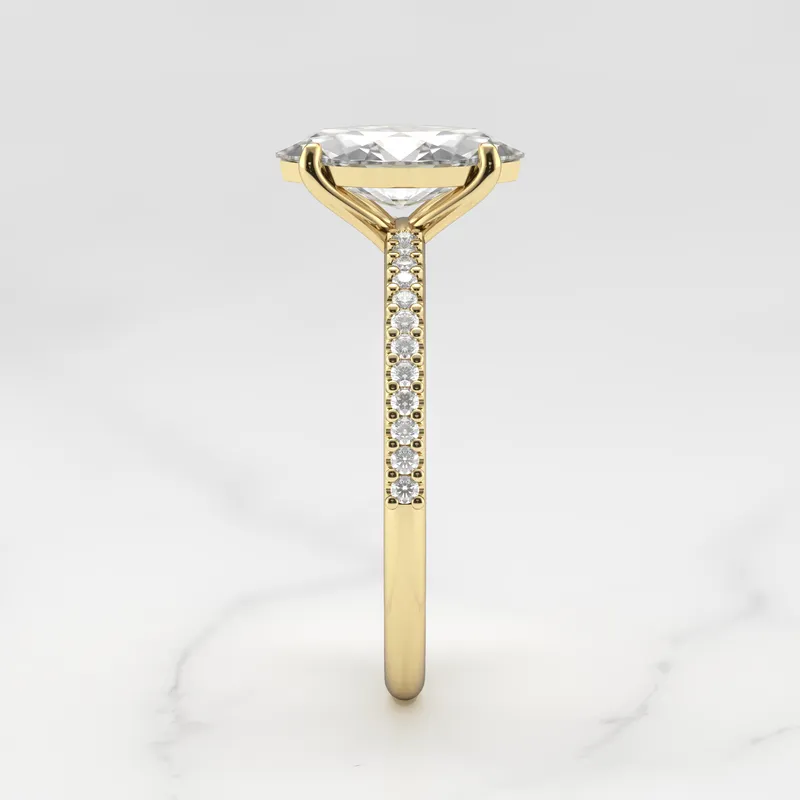 Marquise Half Pave Diamond Ring view 10