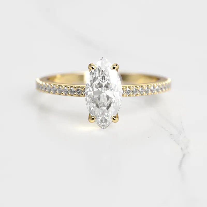Marquise Half Pave Diamond Ring engagement ring