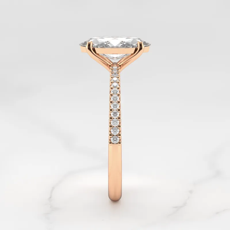 Marquise Half Pave Tapered Diamond Ring vy 11