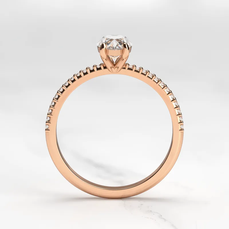 Marquise Half Pave Tapered Diamond Ring vy 8