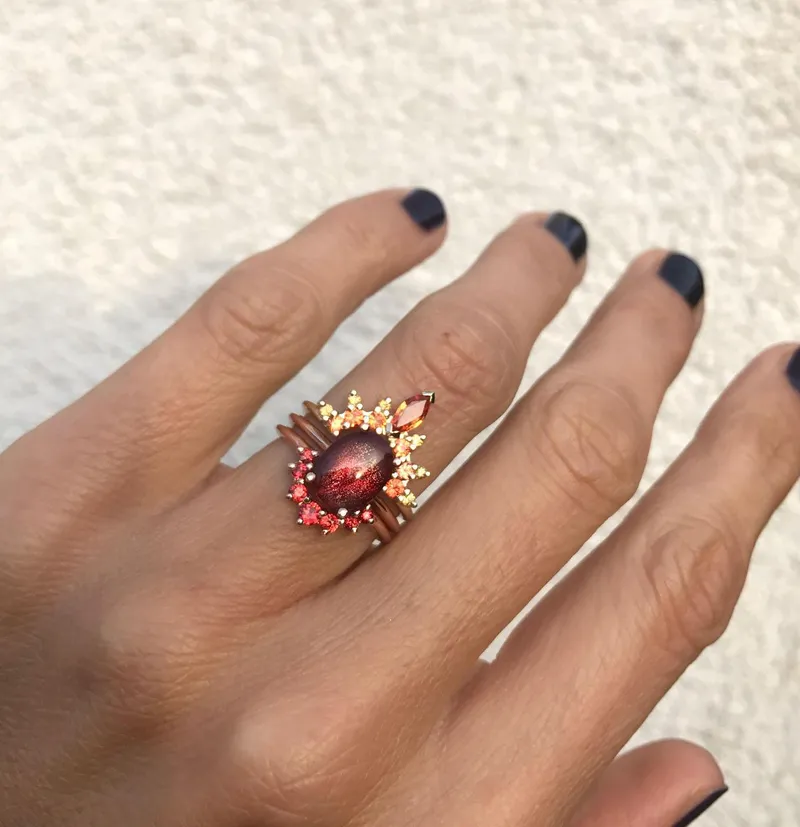 Marsa Flame Ring Set, Fire Ring Set vy 10