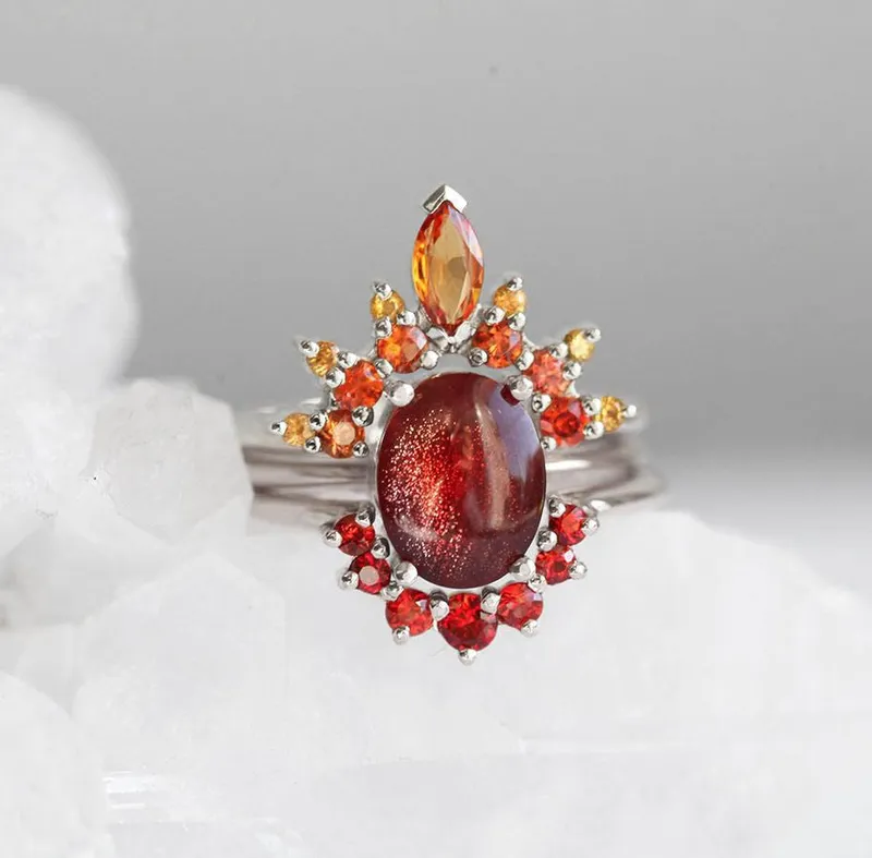 Marsa Flame Ring Set, Fire Ring Set vy 11