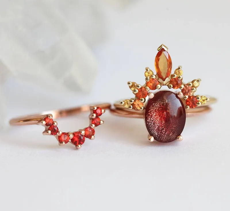 Marsa Flame Ring Set, Fire Ring Set vy 3