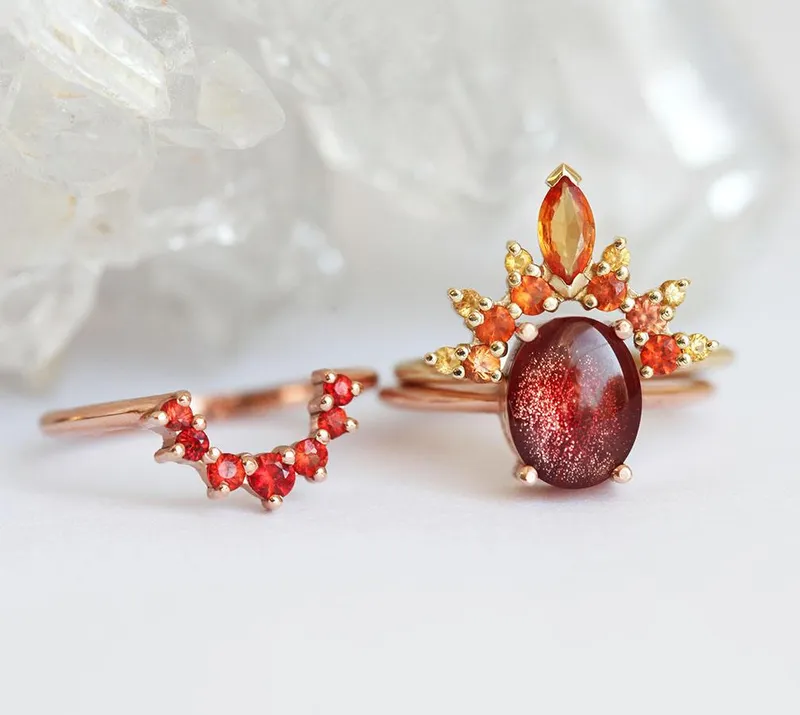 Marsa Flame Ring Set, Fire Ring Set vy 5