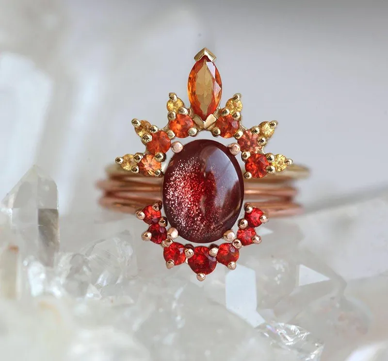 Marsa Flame Ring Set, Fire Ring Set vy 7