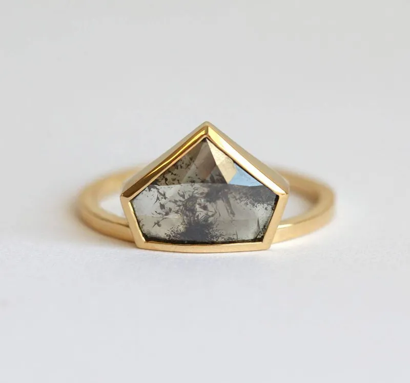 Matilda Salt & Pepper Diamond Ring vy 4