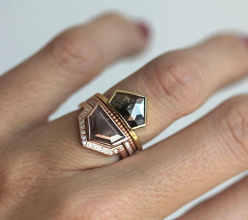 Matilda Salt & Pepper Diamond Ring vy 8