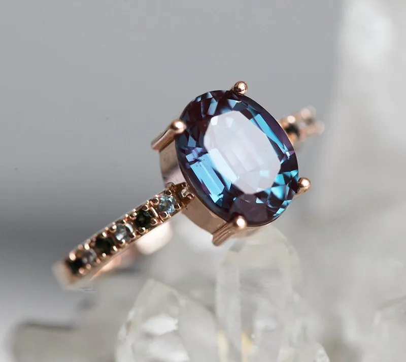 Mercedes Alexandrite Ring view 2