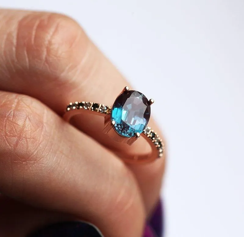 Mercedes Alexandrite Ring view 4