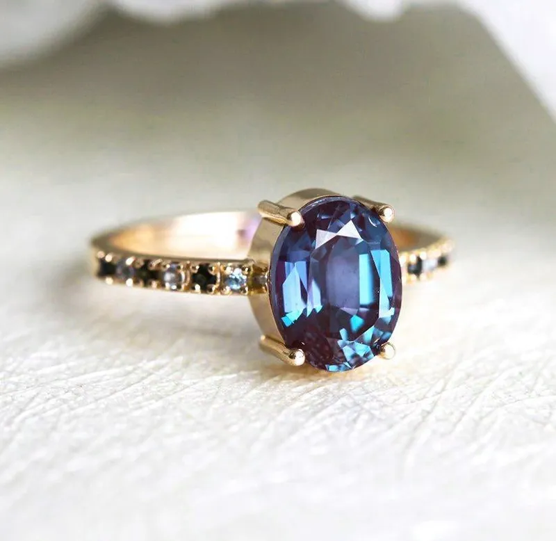 Mercedes Alexandrite Ring view 7