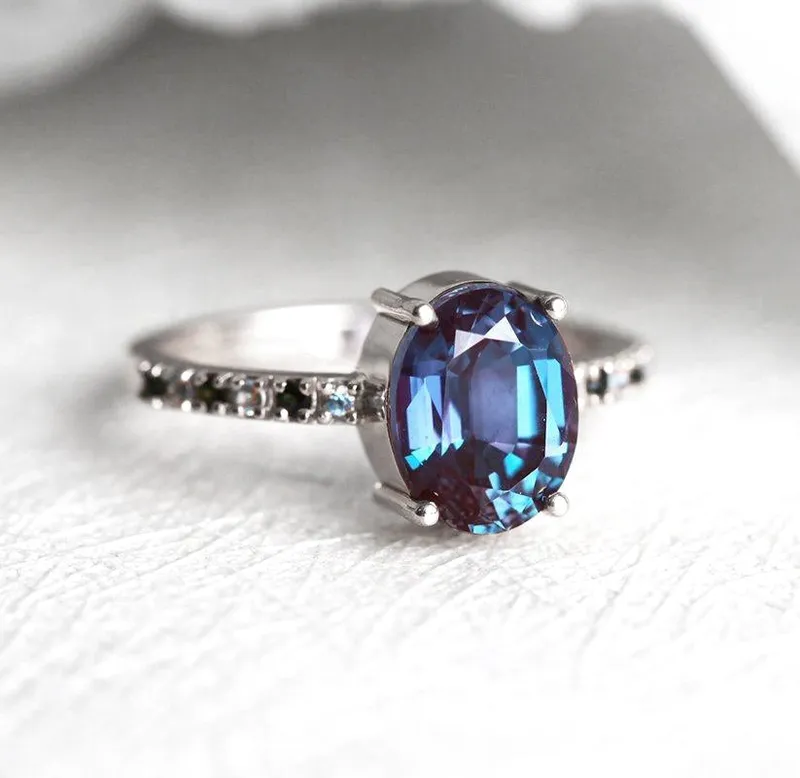 Mercedes Alexandrite Ring view 8