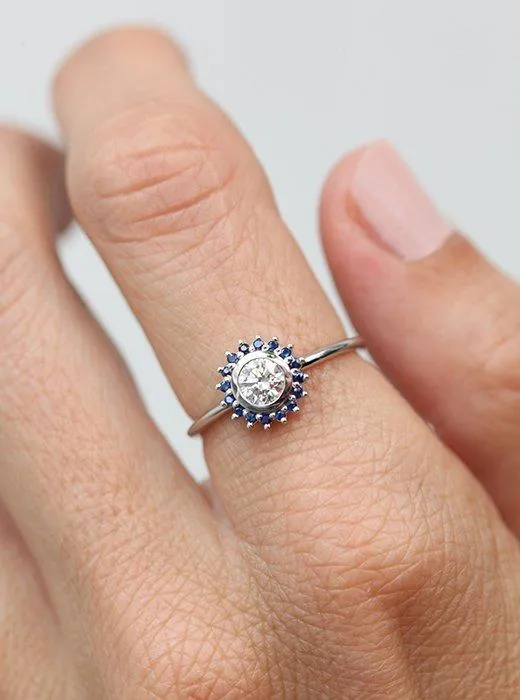 MEYTAL DIAMOND & SAPPHIRE RING vy 5