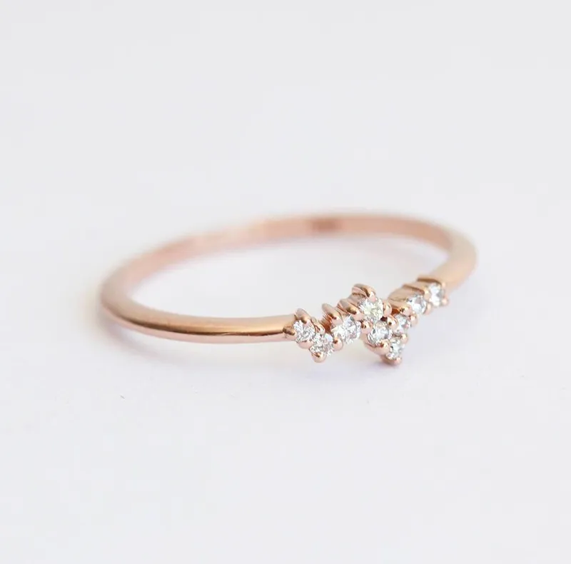 Mini Round Diamond Cluster Ring view 3