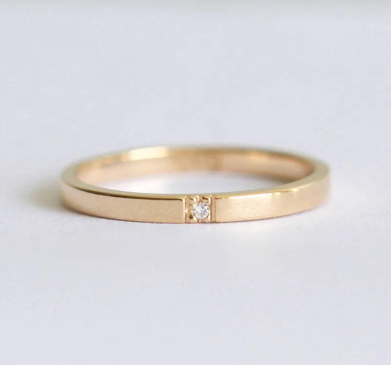 Minimalist Diamond Band view 4