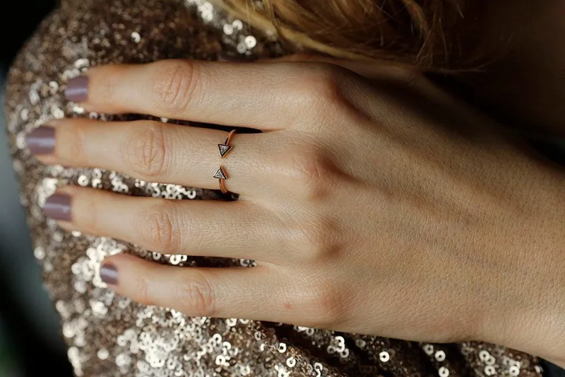 Modern Diamond Ring, Open Engagement Ring view 2