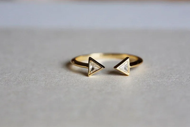 Modern Diamond Ring, Open Engagement Ring view 4