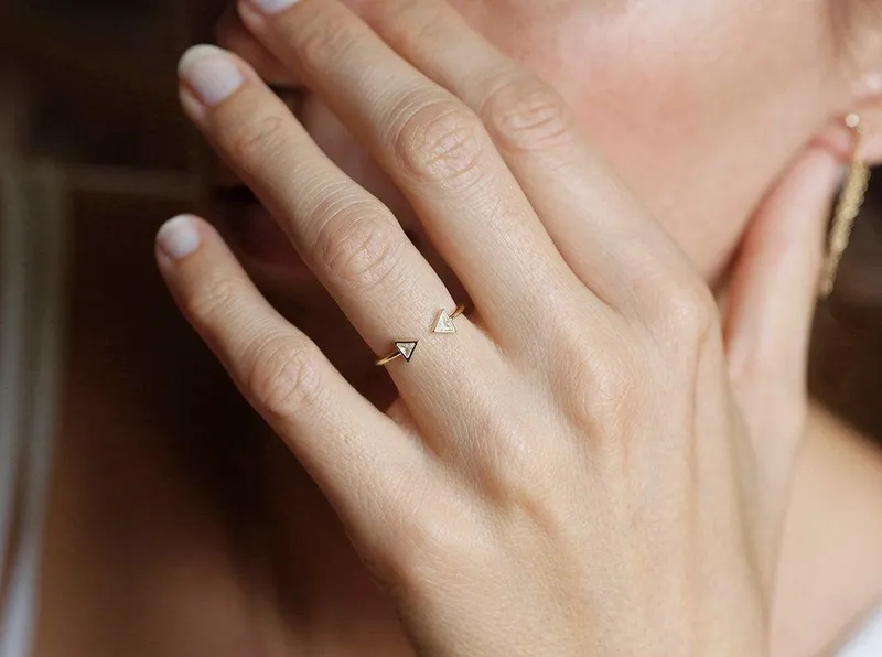 Modern Diamond Ring, Open Engagement Ring view 5