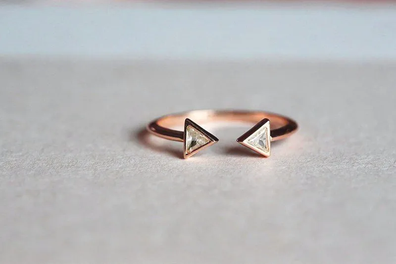 Modern Diamond Ring, Open Engagement Ring view 6