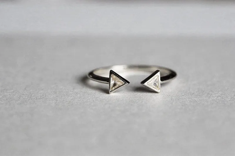 Modern Diamond Ring, Open Engagement Ring view 7