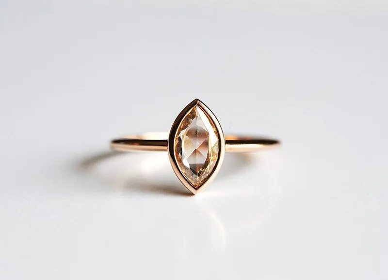 Modern Diamond Wedding Set, Unique Ring Set view 5