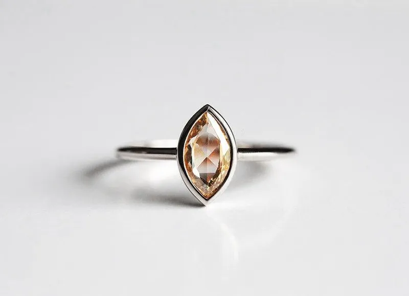 Modern Diamond Wedding Set, Unique Ring Set view 7