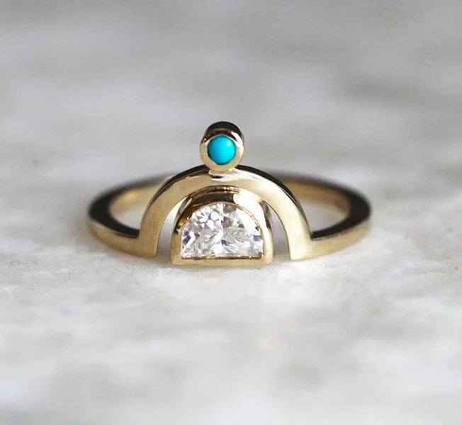 MOISSANITE ENGAGEMENT RING, UNIQUE MOISSANITE RING vy 4