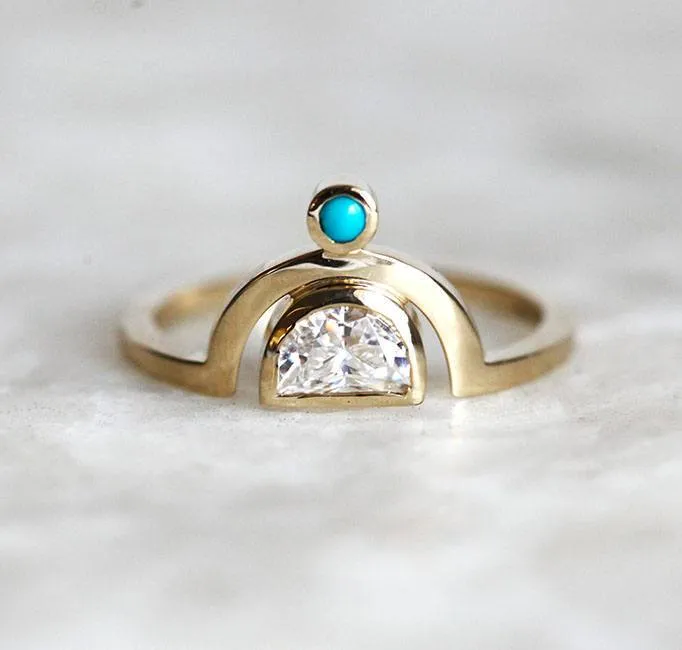 MOISSANITE ENGAGEMENT RING, UNIQUE MOISSANITE RING engagement ring