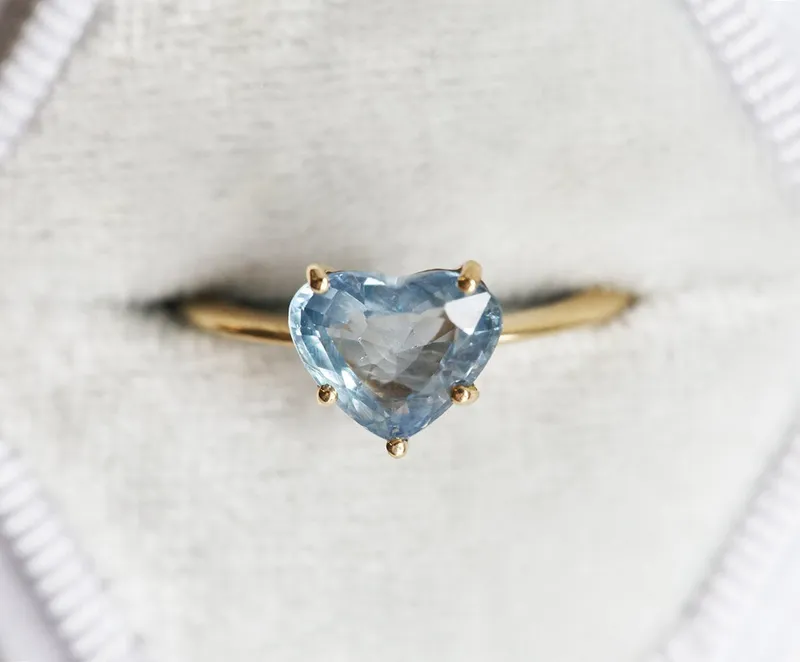 Molly Heart Sapphire Ring sapphire engagement ring